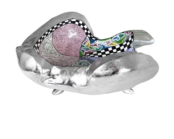 Tom's drag Ciotola Nugget L dipinta a mano Grigio;Argento;Azzurro