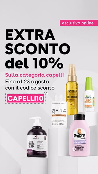 Extra Sconto del 10% su Capelli
