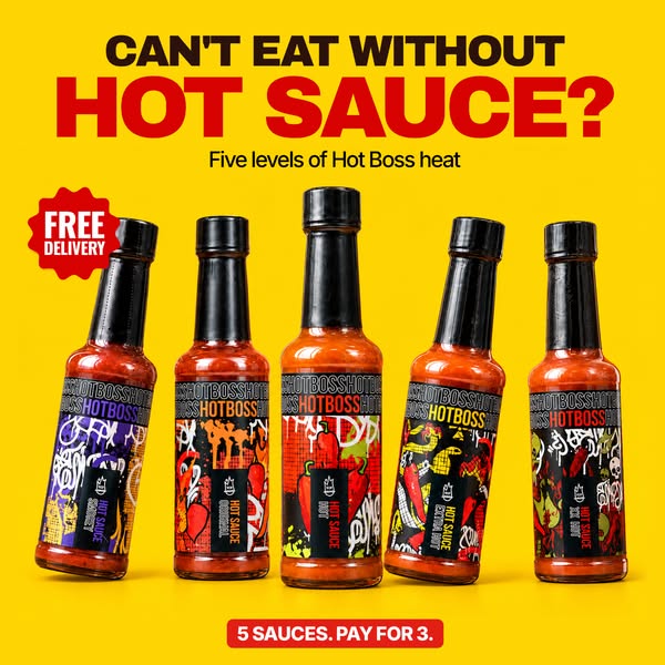 5 Hot Sauces | Free Delivery