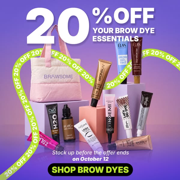 20% OFF Brow dye & tint