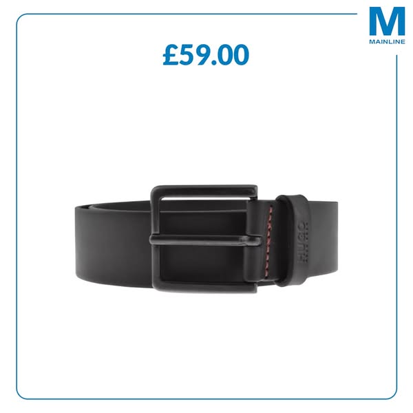 HUGO Gionio Leather Belt Black