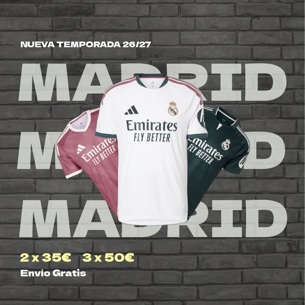 Real Madrid | 2 x 35€ | 3 x 50€ | Envío Gratis