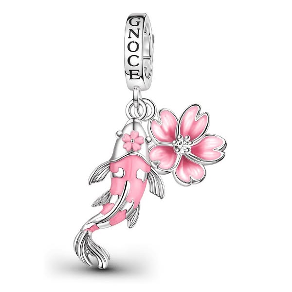 Lucky Koi & Sakura Charm: Buy 2 Get 2 FREE + Free Bracelet!