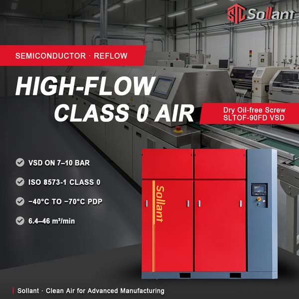 Running Reflow Ovens? High-Flow Class 0 Air, One Machine.