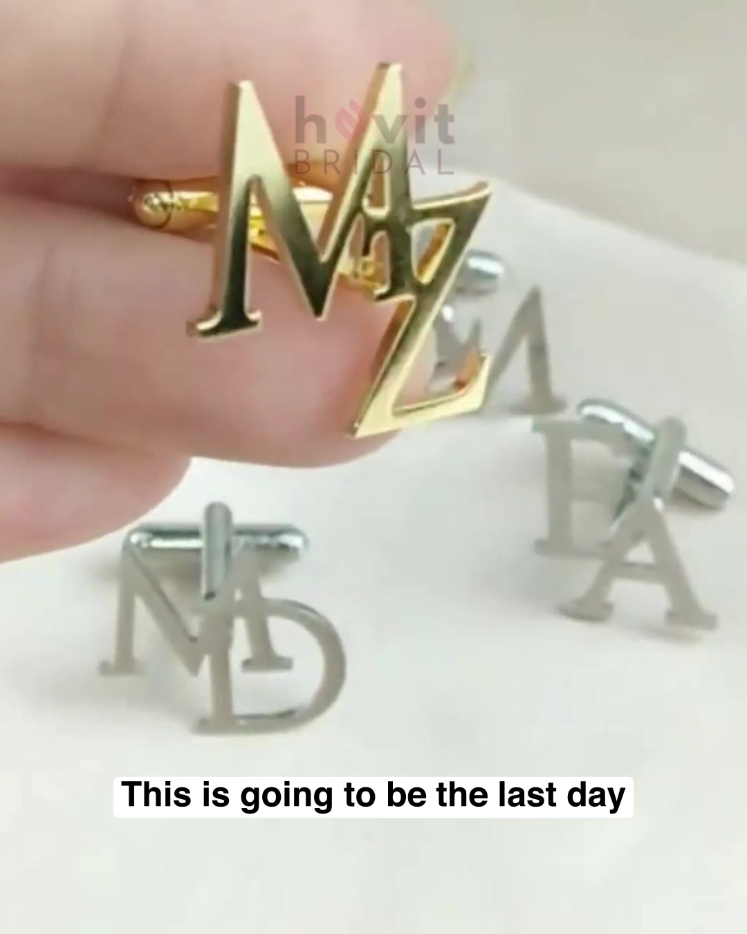 Custom-made Initial Cufflinks