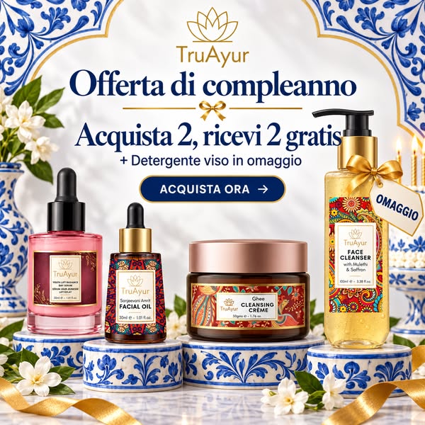 Acquista 2 prodotti, ne ricevi 2 in omaggio + un detergente viso gratuito