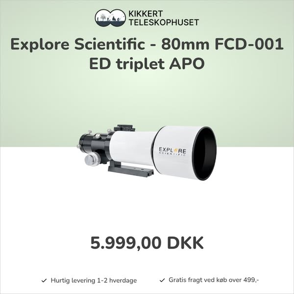 Explore Scientific - 80mm FCD-001 ED triplet APO