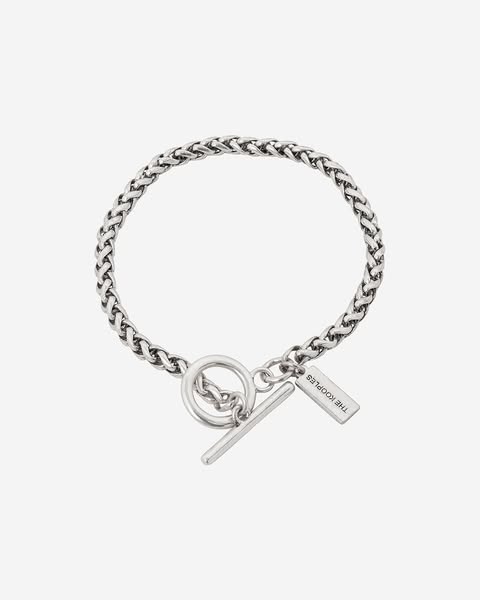 Mittelgroßes silbernes Kettenarmband