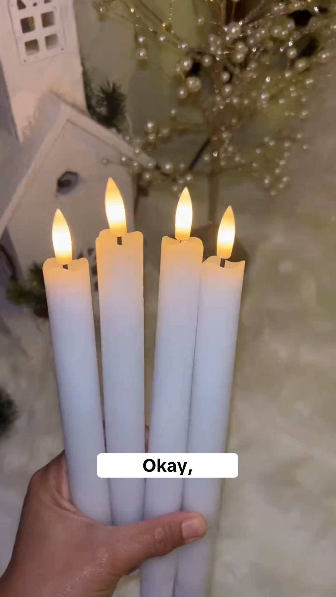 Taper candles you charge. Not change.