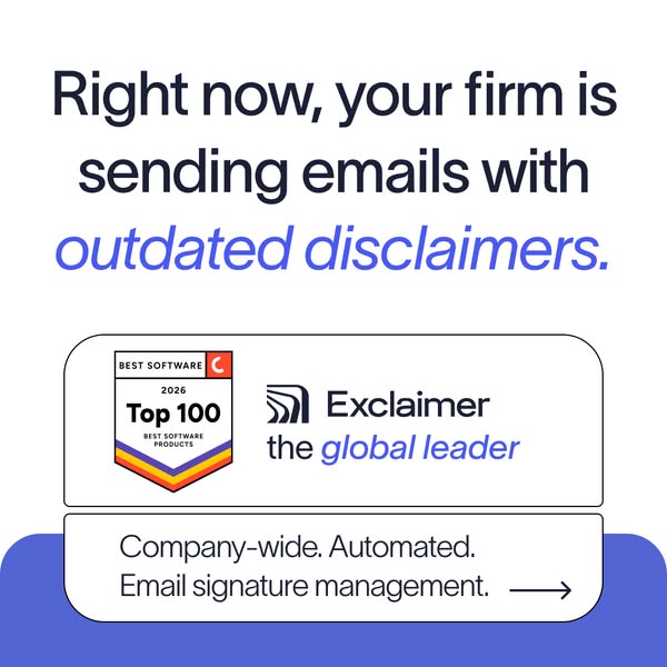Unmanaged email signatures are a financial services compliance risk.