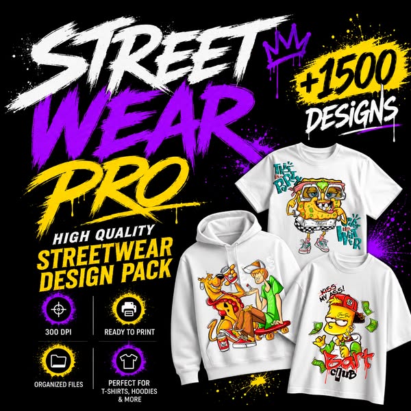 Street Wear Pro +1500 PNG Designs