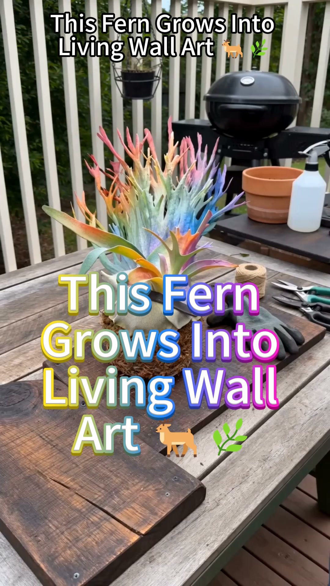 Rare Rainbow Staghorn Fern