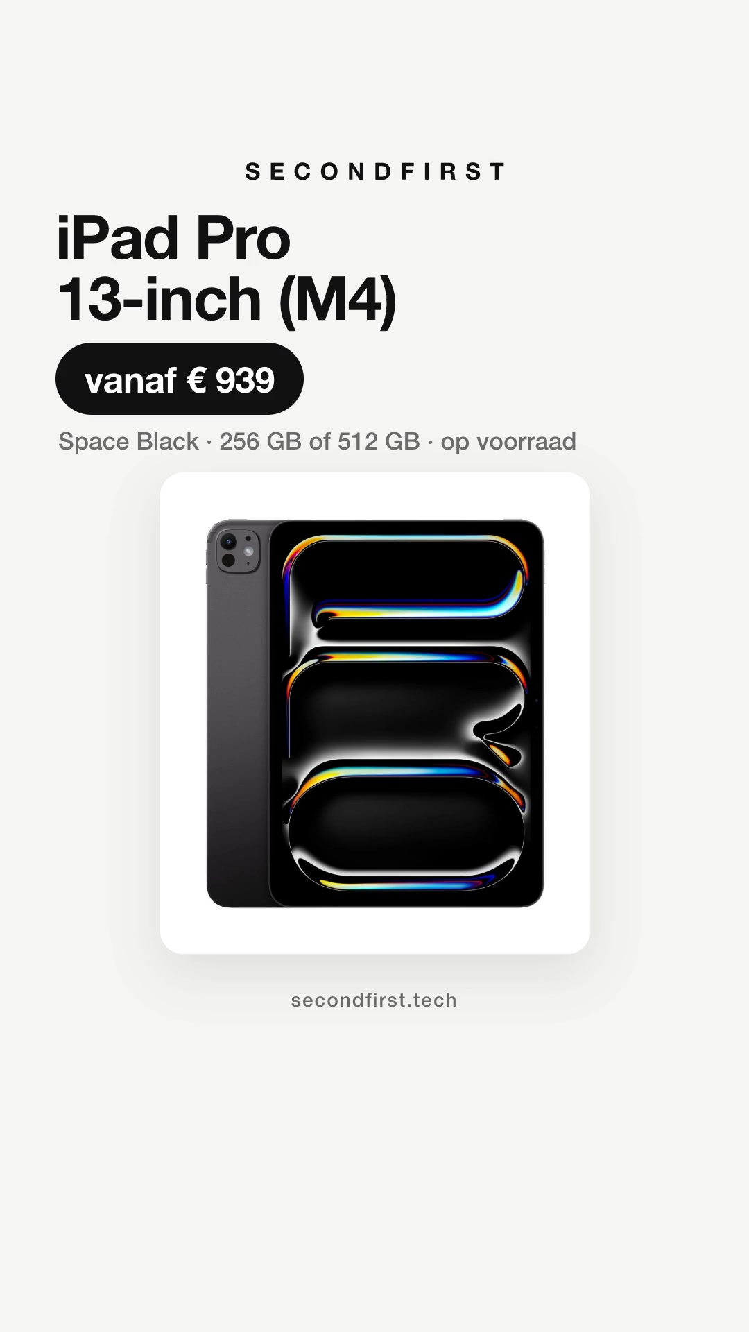 iPad Pro 13-inch (M4) — vanaf €939
