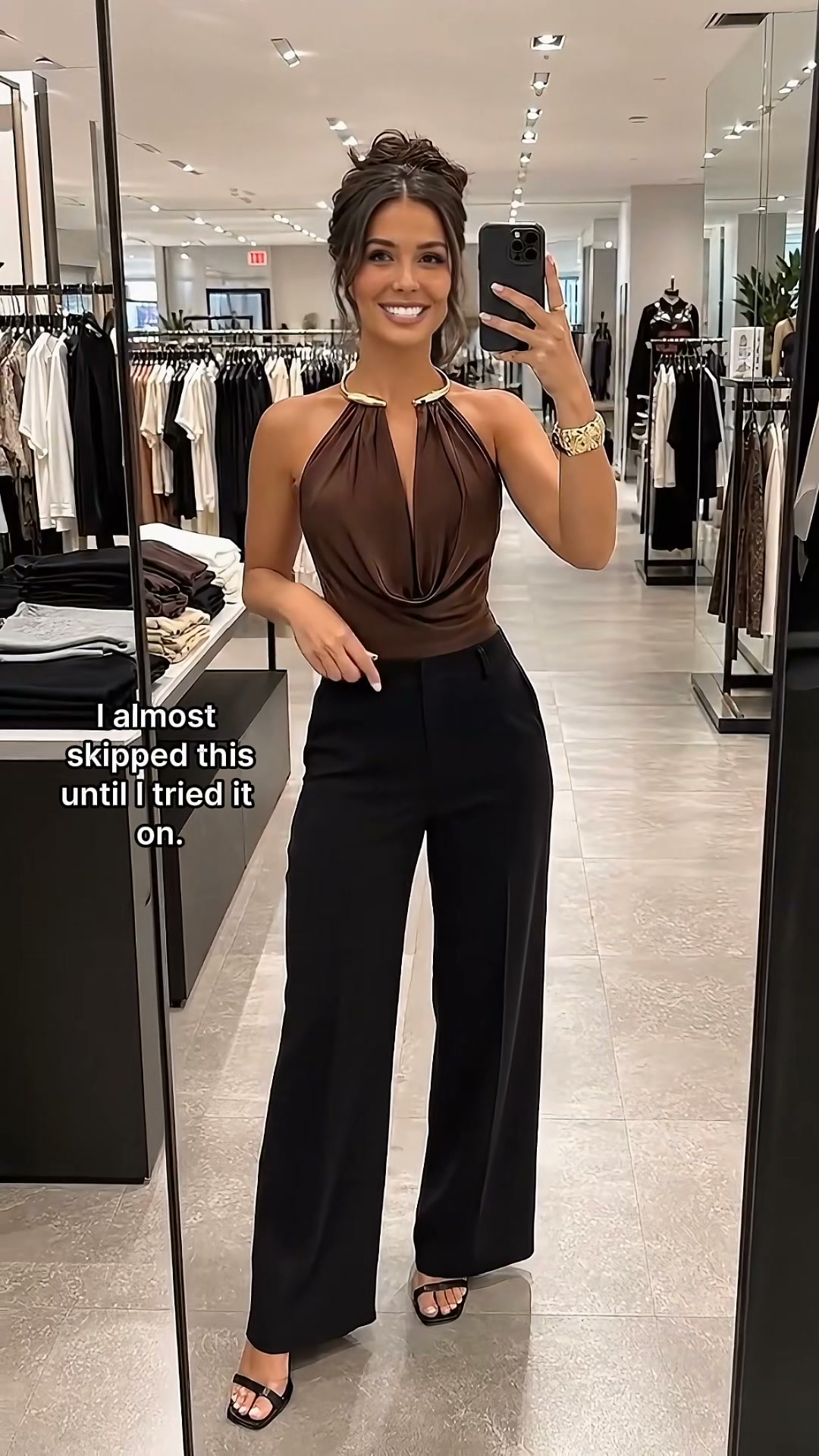 50% OFF Deep V Halter Bodysuit