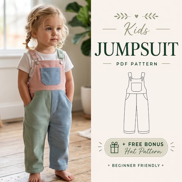 90% Off Kids Overalls Sewing Pattern