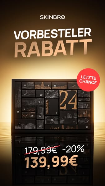Jeden Tag eine neue Überraschung - sichere dir jetzt deinen SKINBRO Adventskalender!
