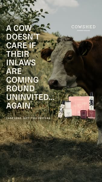 Care Less. Gift This Instead. Christmas Like A Cow Christmas Gifts Covered Ready-to-Gift Indulgence Start Shopping Today Christmas Your Way