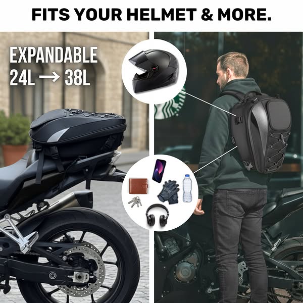 The Rider Backpack That Fits Your Helmet