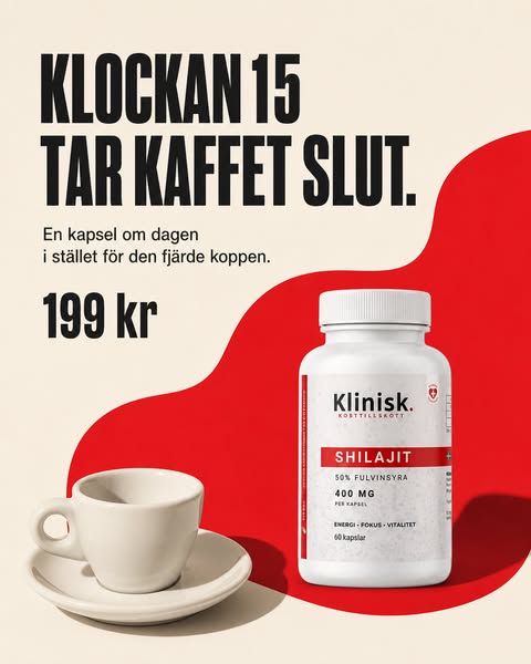 En kapsel om dagen i stället för den fjärde koppen.