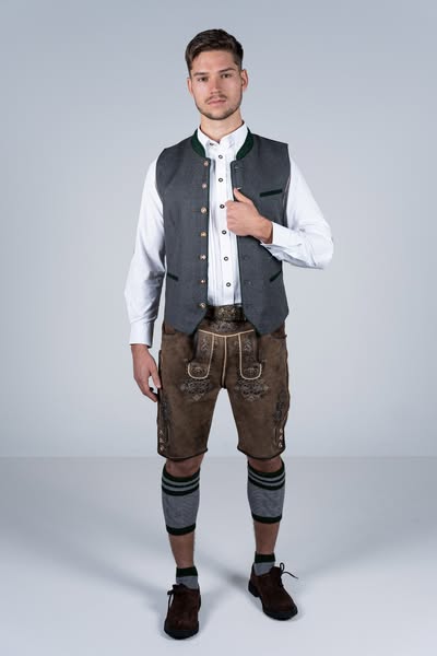 Kurze Wildbock Lederhose Fabian & Weste Roland