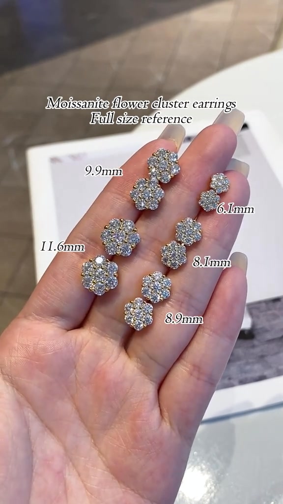 Floral Shine Earrings Push/Screw Back