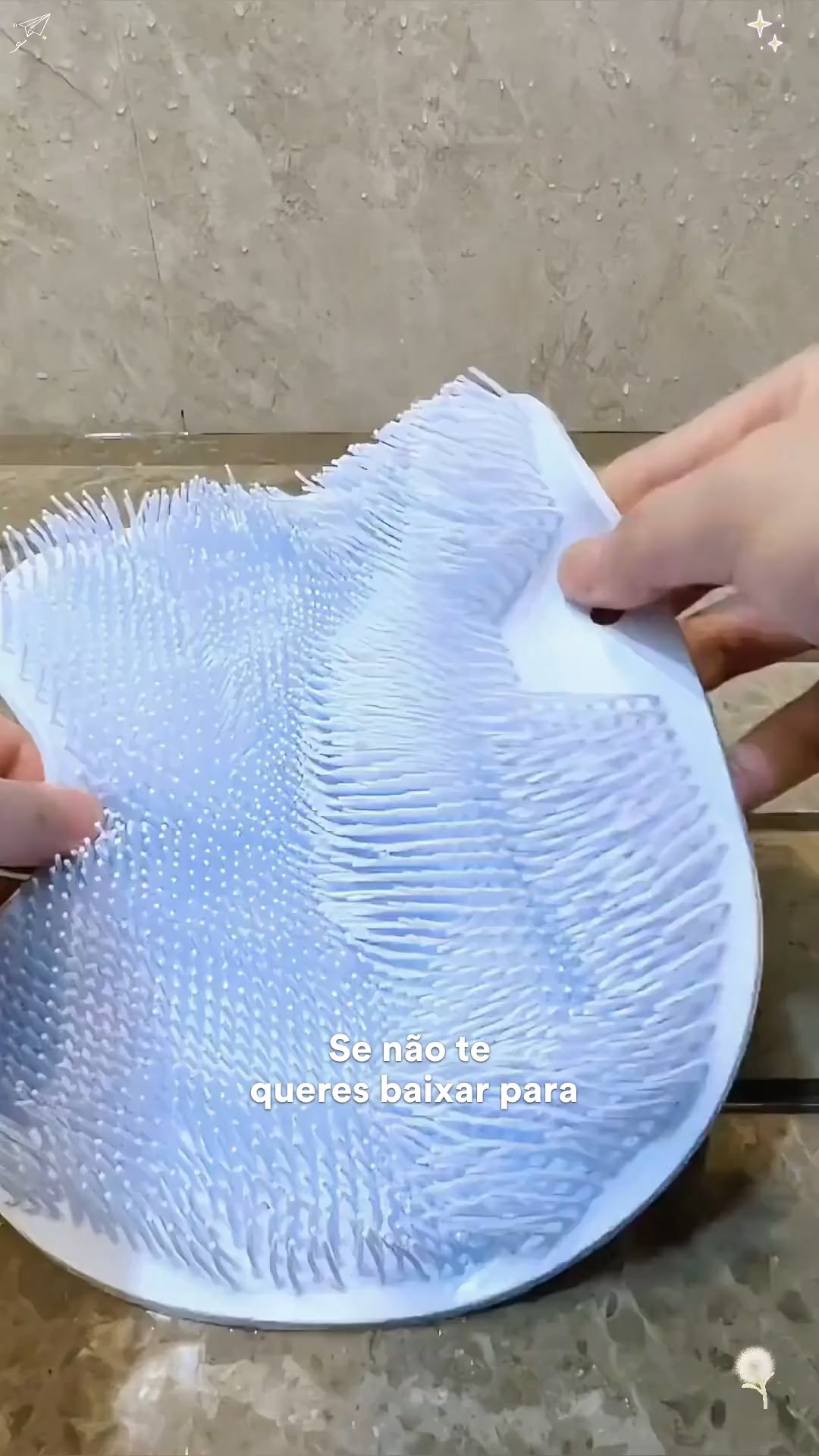 Escova relaxante para pés