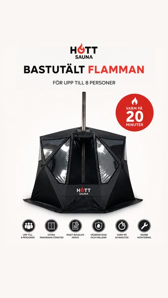 Bastutält med panoramautsikt!