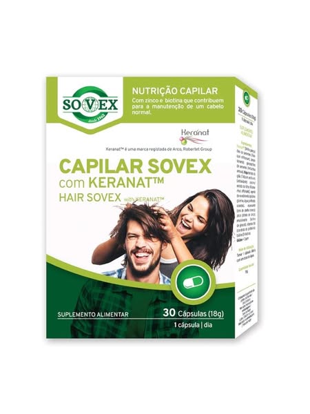 Capilar Sovex com Keranat - 30 cápsulas - Sovex