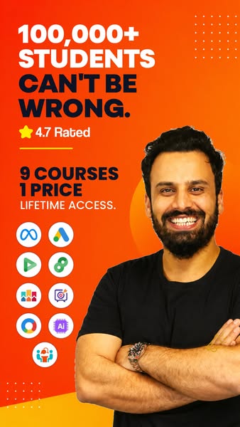 9 Courses | 1 Price | Lifetime Access
