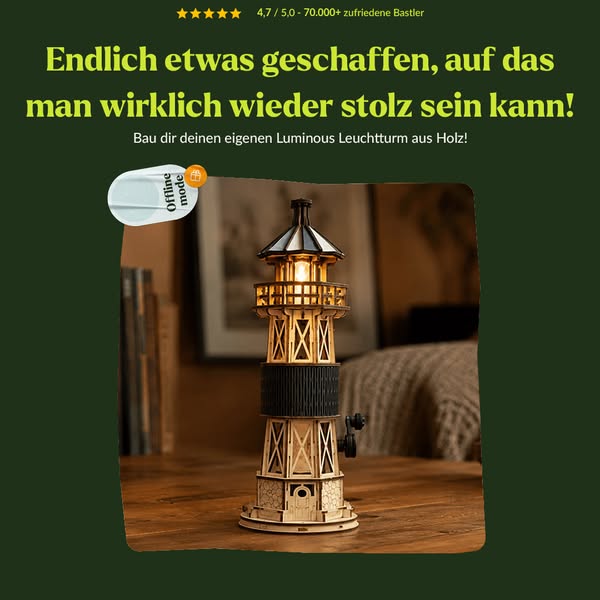 Nachdem du das gebaut hast, kannst du wirklich stolz sein.