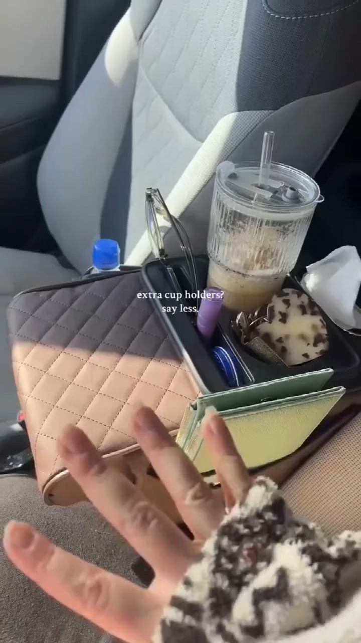 Multifunctional PU leather car armrest box mat