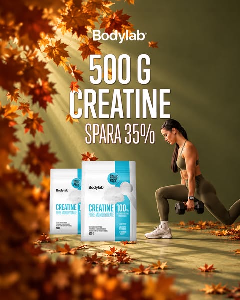 Spara 35 % på 500 gram kreatin