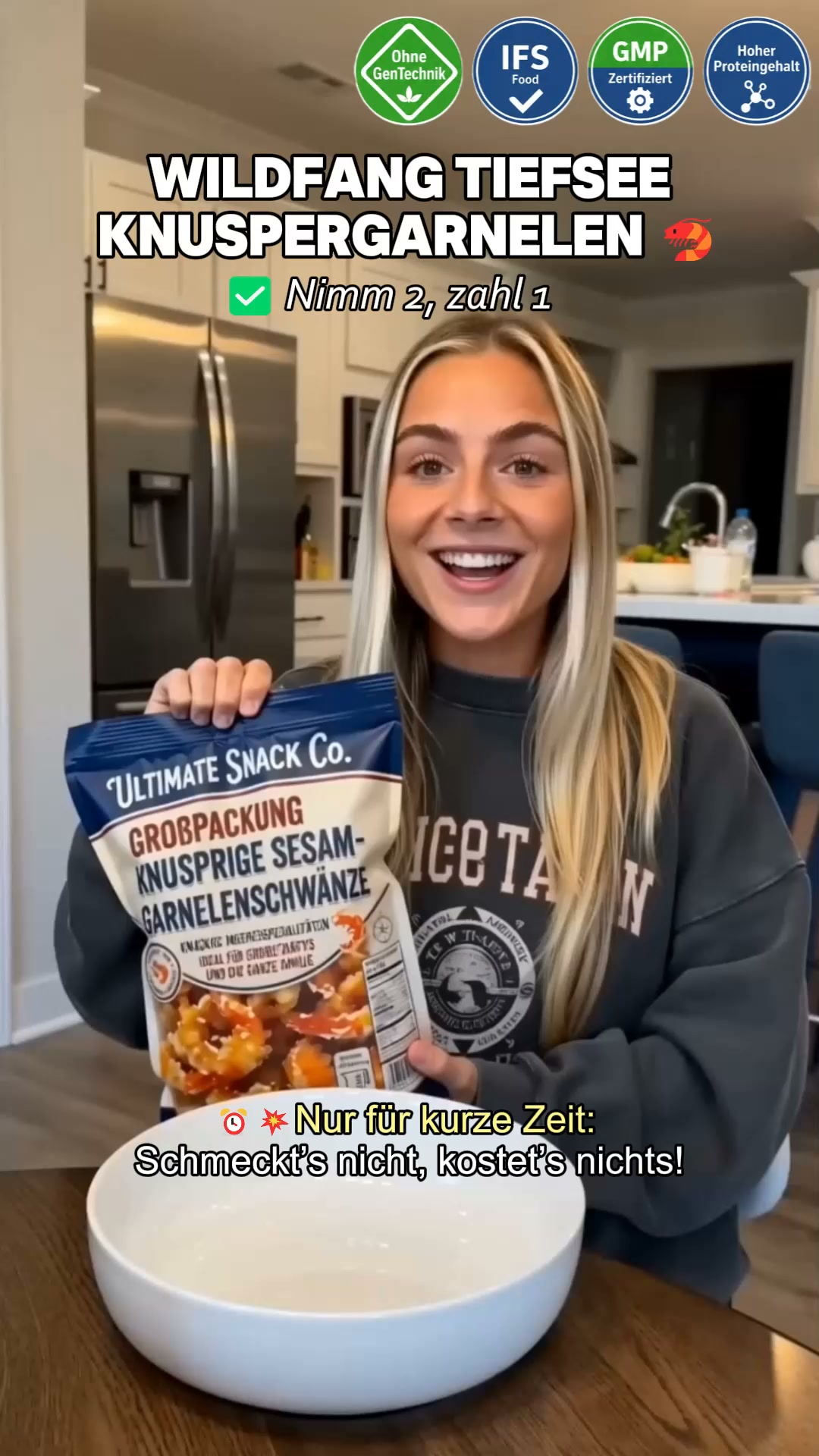 0 % Frittiert, 100 % Knusprig: Der proteinreiche Meeres-Snack ohne Reue!