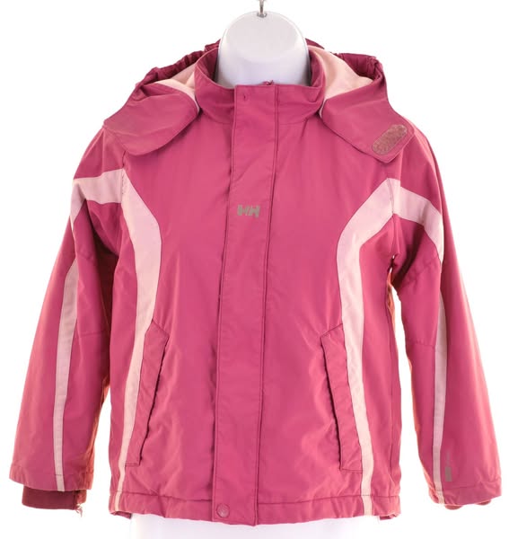 HELLY HANSEN Girls Windbreaker Jacket 8-9 Years Pink Polyamide
