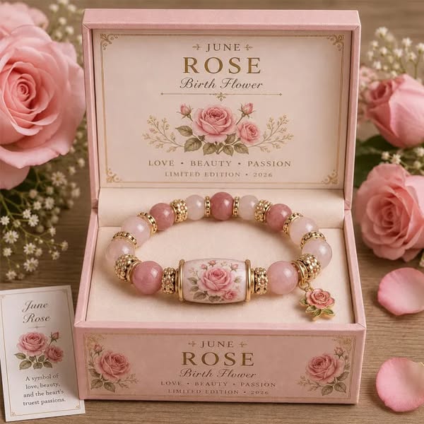 Birth Flower Blessing Bracelet | 2026 Limited Edition Only 8 Left - Jan. / No Gift Box