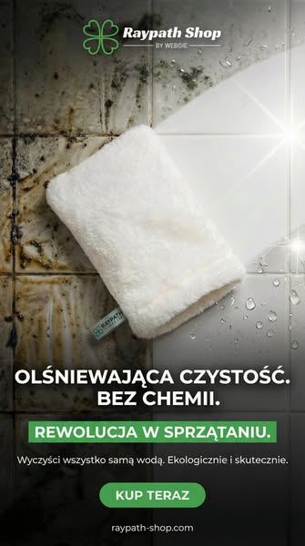 Sprzątanie tylko wodą? Biała Rękawica Raypath to potrafi.