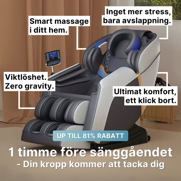 Spara upp till 81% på massagestolar!