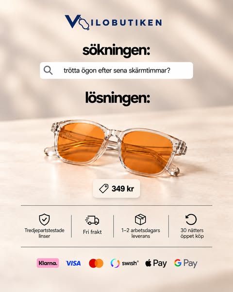 99% blåljusglasögon – 349 kr