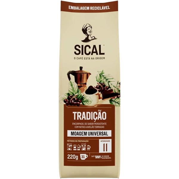 Café Moagem Universal Tradição Sical 220 Gr