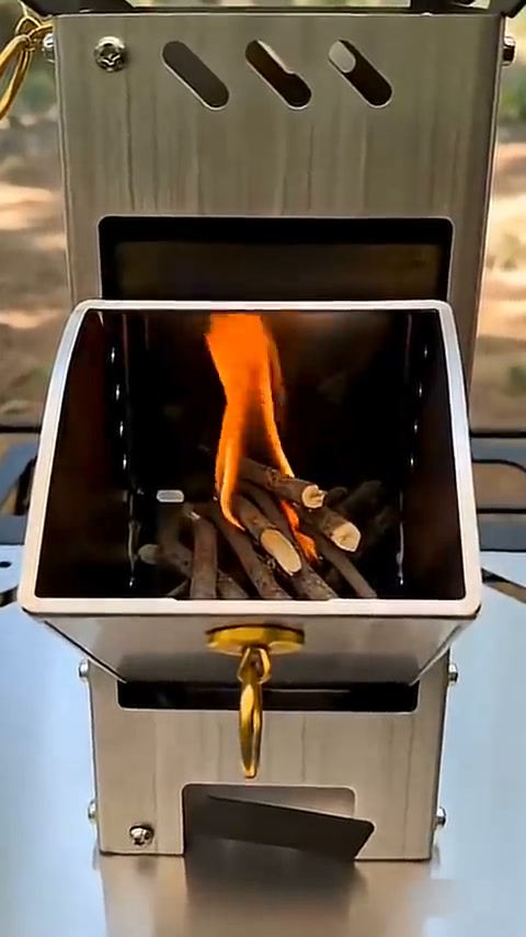 Portable Outdoor Folding High-Heat Wood Stove – For Camping, Heating, Picnics, Road Trips, and BBQ