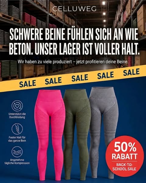 Schwere Beine nach einem langen Tag?