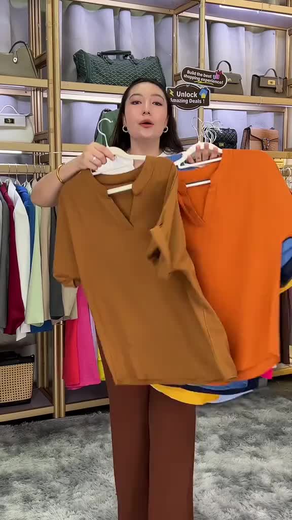 Loose Solid Color Women's Casual Blouse