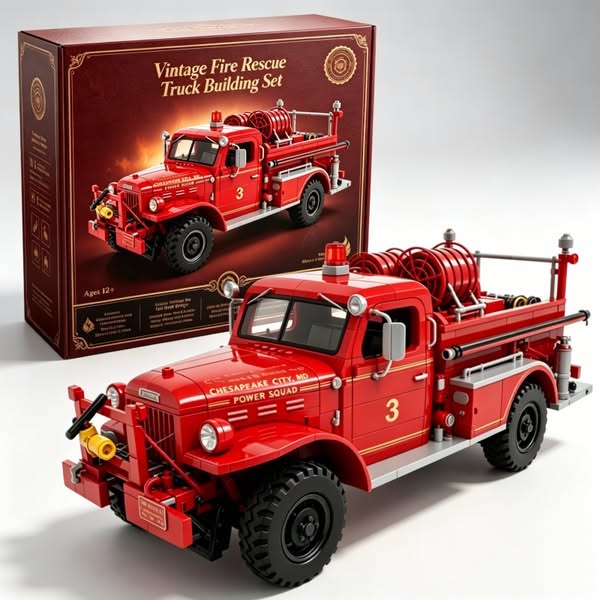1940s Heritage Fire Engine Building Set – Collector Edition