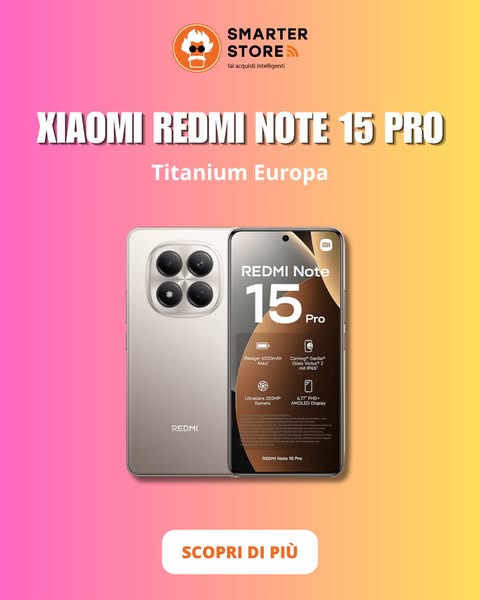Xiaomi Redmi Note 15 Pro 4G 256GB 8GB RAM Dual Sim Titanium Europa