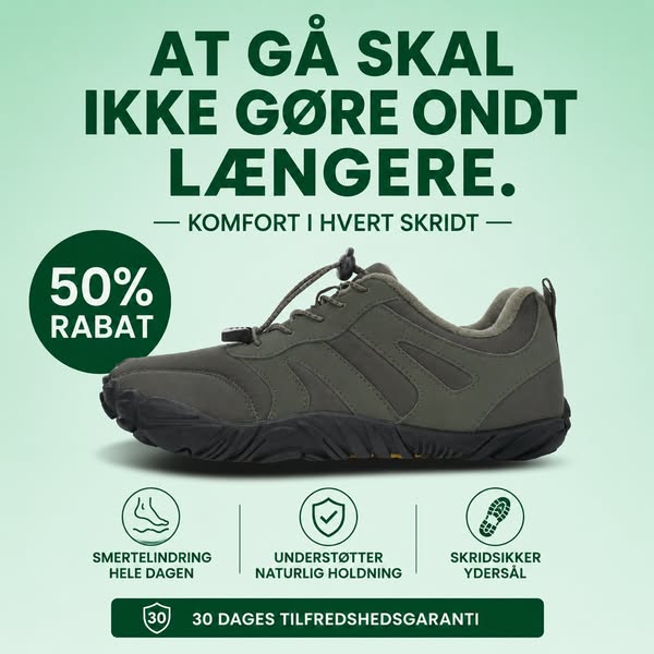 Vandafvisende barfodssko