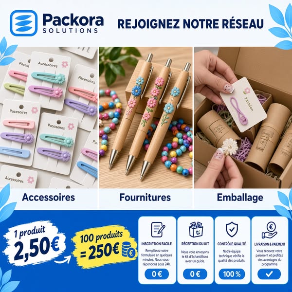 Travail à domicile : 2,50 € par produit — kit offert