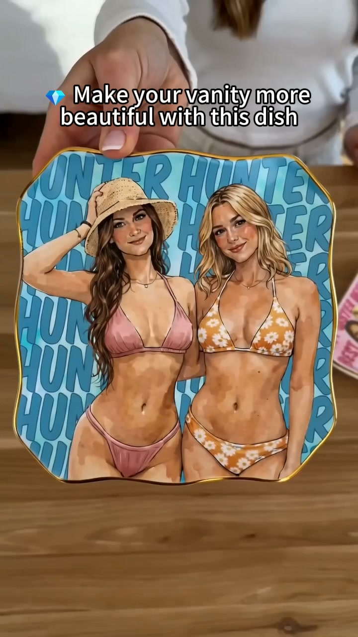 Custom Bestie Watercolor Jewelry Dish