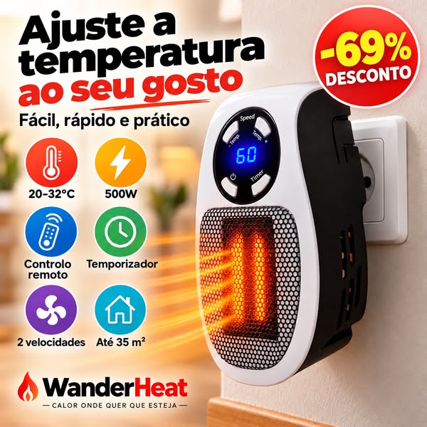 Um aquecedor pequeno e prático!