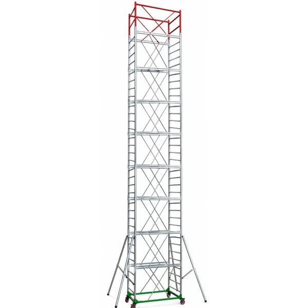 Trabattello Acciaio Zincato Ponteggio Piano con Botola Lavoro h 377cm