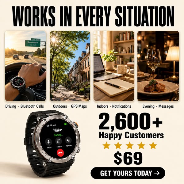 $69. GPS. 21-Day Battery. Waterproof. Calls & Notifications on your wrist. Health tracking 24/7.